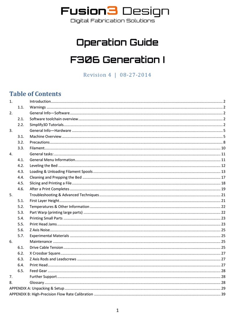 Fusion3 Design F306 Generation I Operation guide
