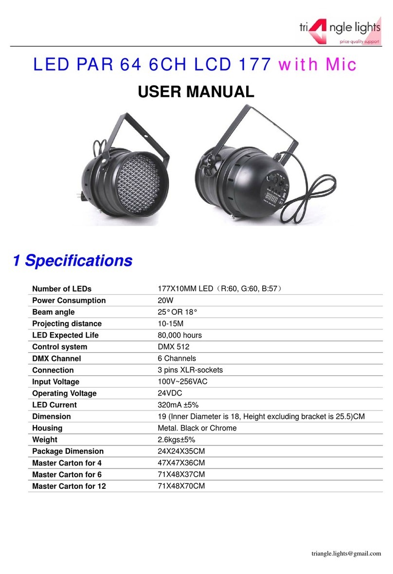 Triangle Lights LED PAR 64 6CH LCD 177 with Mic user manual