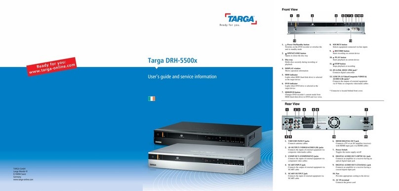 Targa DRH-5500x Operating and installation instructions