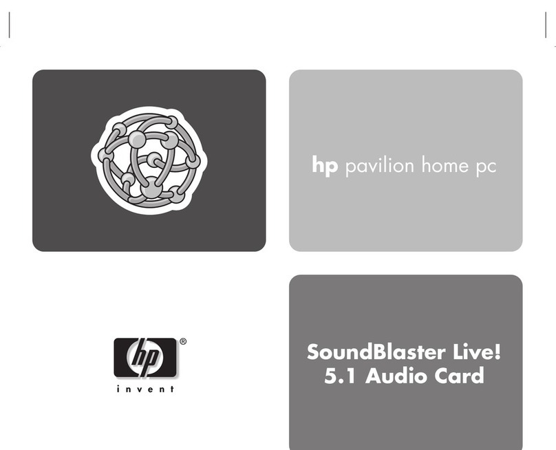 HP Pavilion SoundBlaster Live! user guide