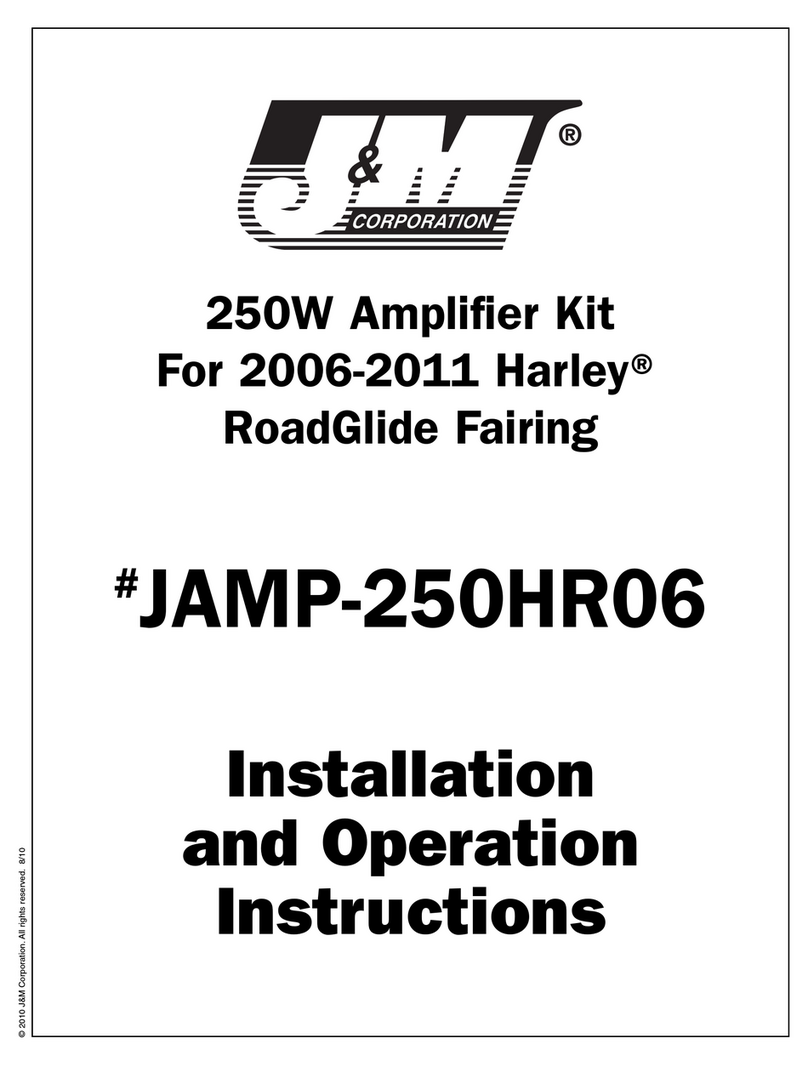 J&M JAMP-250HR06 Installation and operation instructions