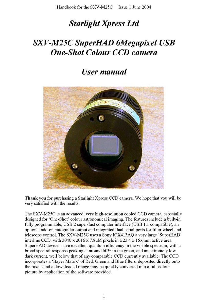 Starlight Xpress SXV-M25C User manual