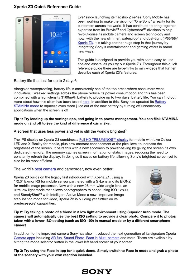 Sony Xperia Z3 User manual
