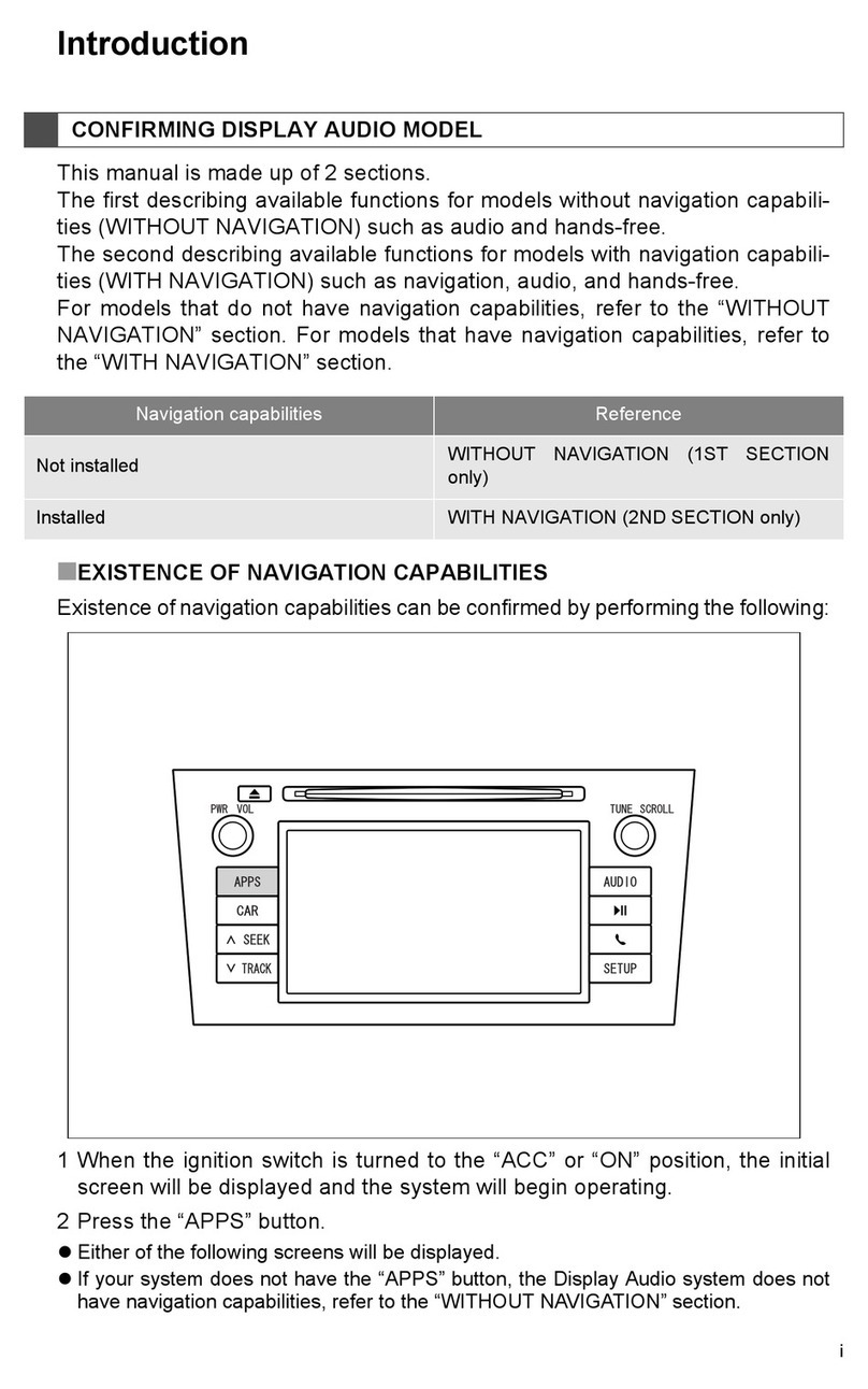Toyota Display Audio system owner's manual