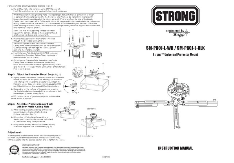 Strong SM-PROJ-L-WH instruction manual