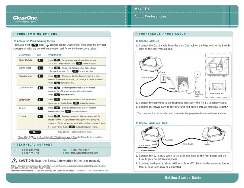 Clear One MAX EX User manual