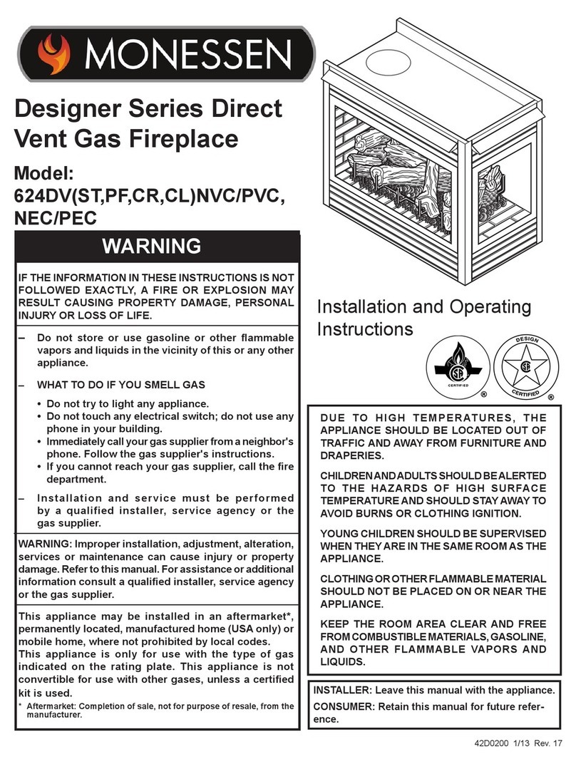 Monessen Hearth 624DVNVC User manual Monessen Hearth 624DVNVC User manual
