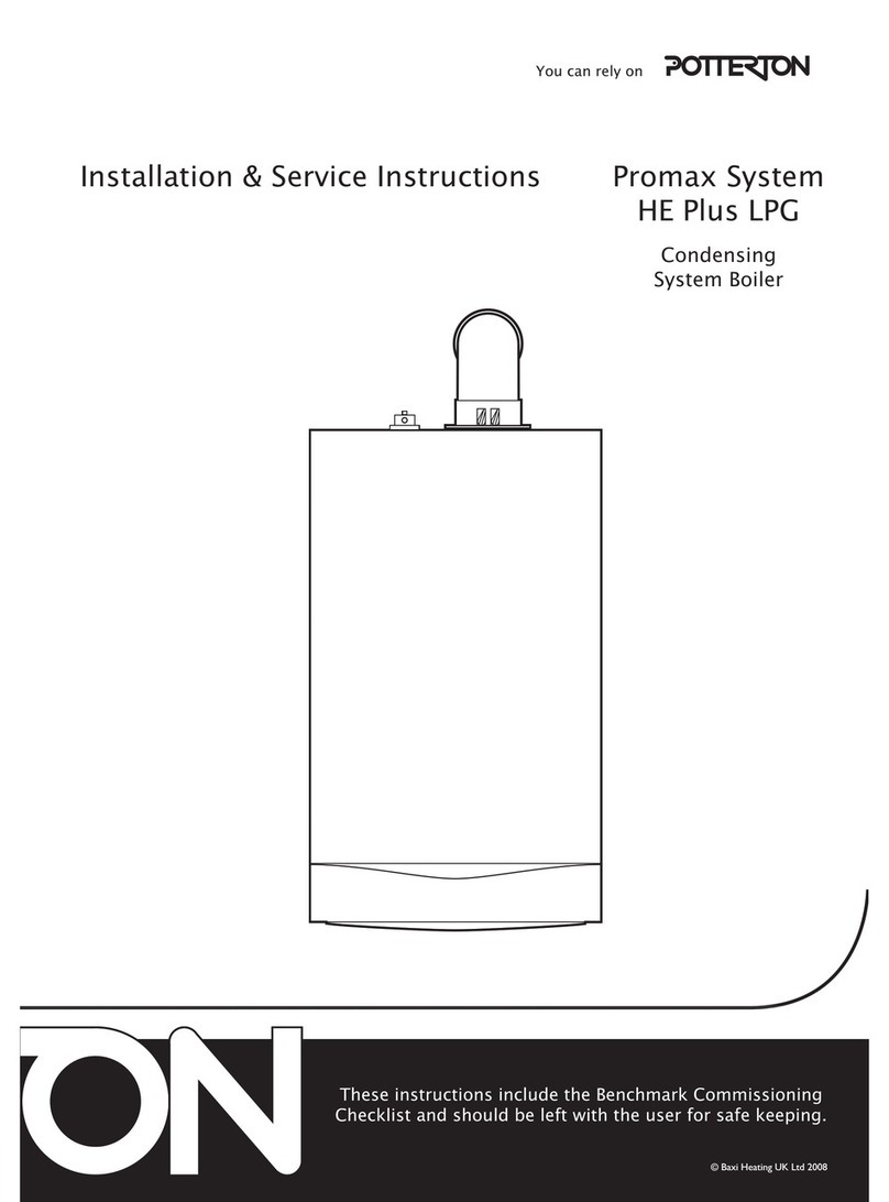 Potterton Promax System HE Plus LPG Installation & service instructions