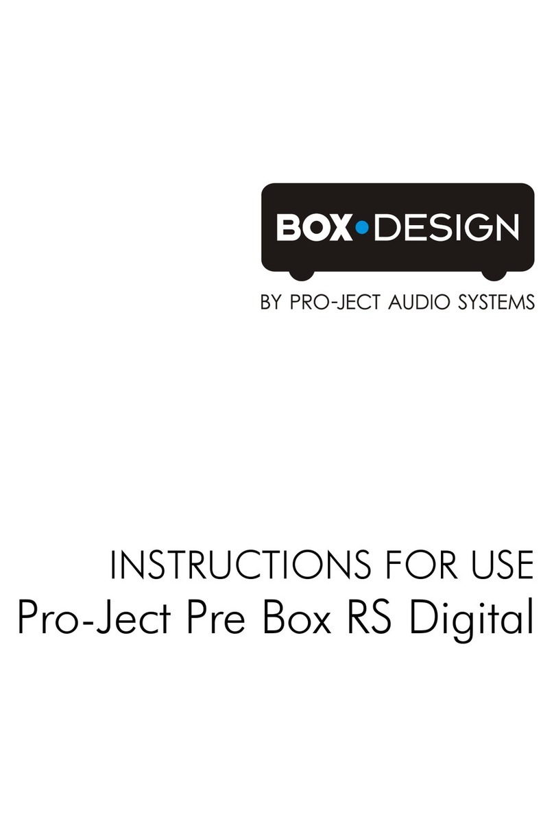 Pro-Ject Audio Systems Pre Box RS Digital User manual Pro-Ject Audio Systems Pre Box RS Digital User manual