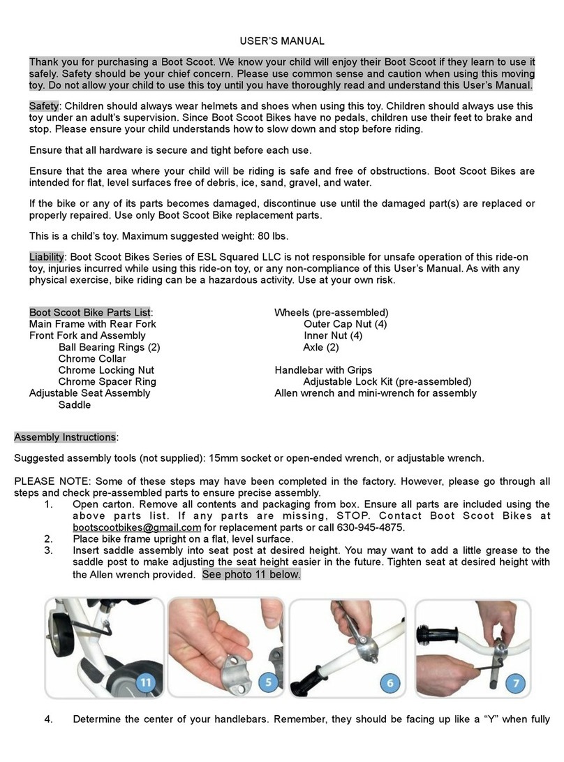 Boot Scoot Bike user manual