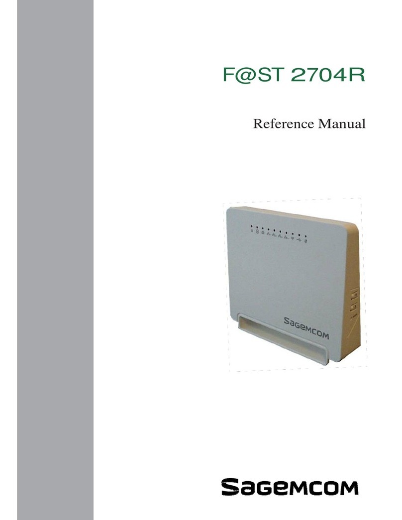 SAGEMCOM F@ST 2704R Reference manual