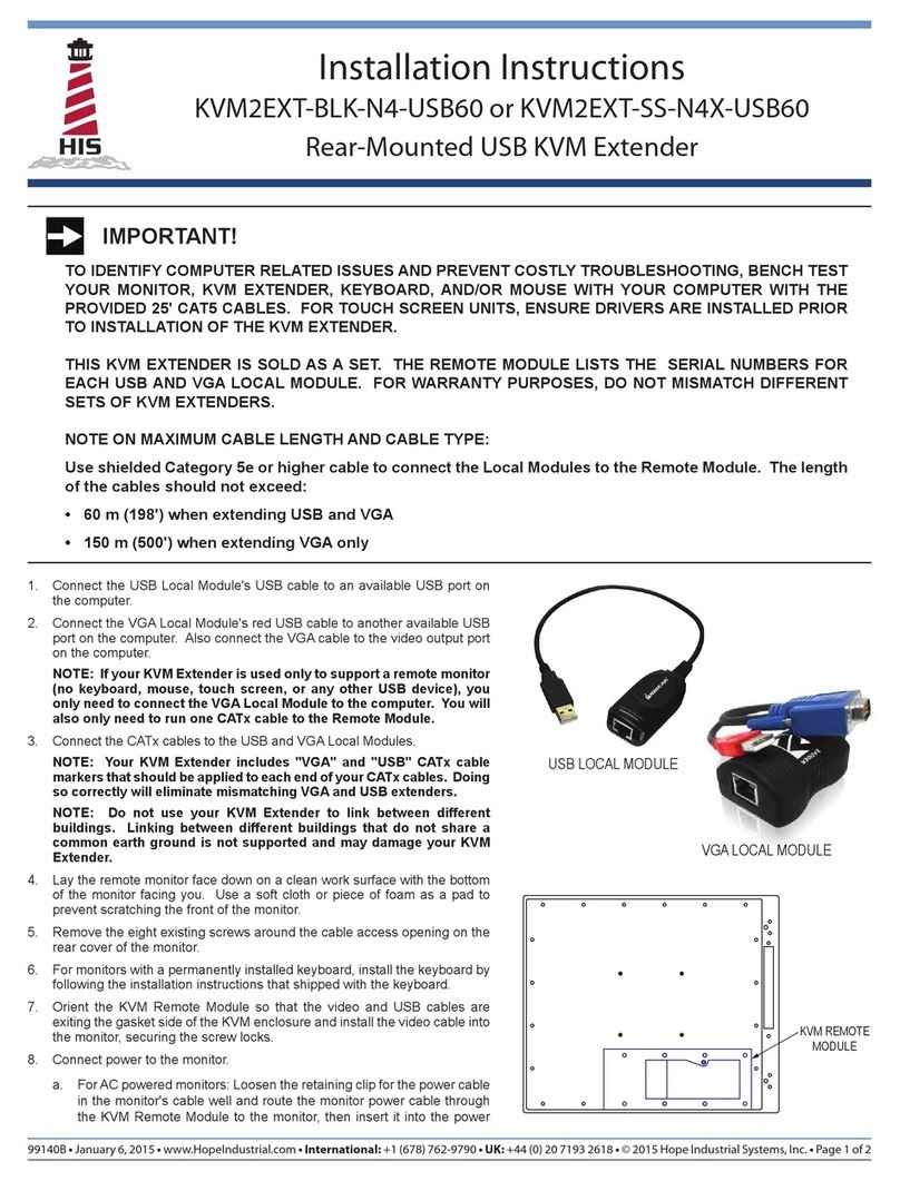 HIS KVM2EXT-BLK-N4-USB60 User manual
