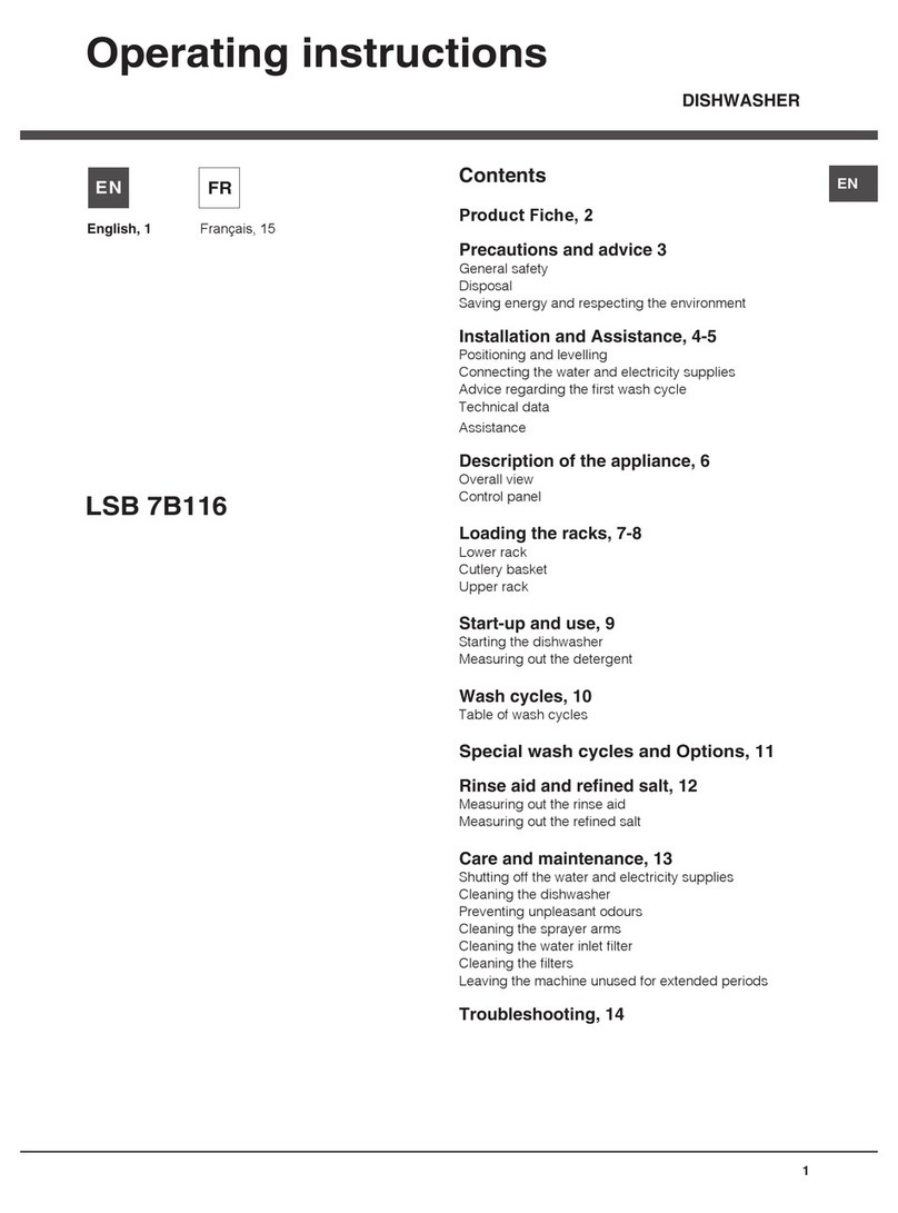 Hotpoint LSB 7B116 User manual Hotpoint LSB 7B116 User manual