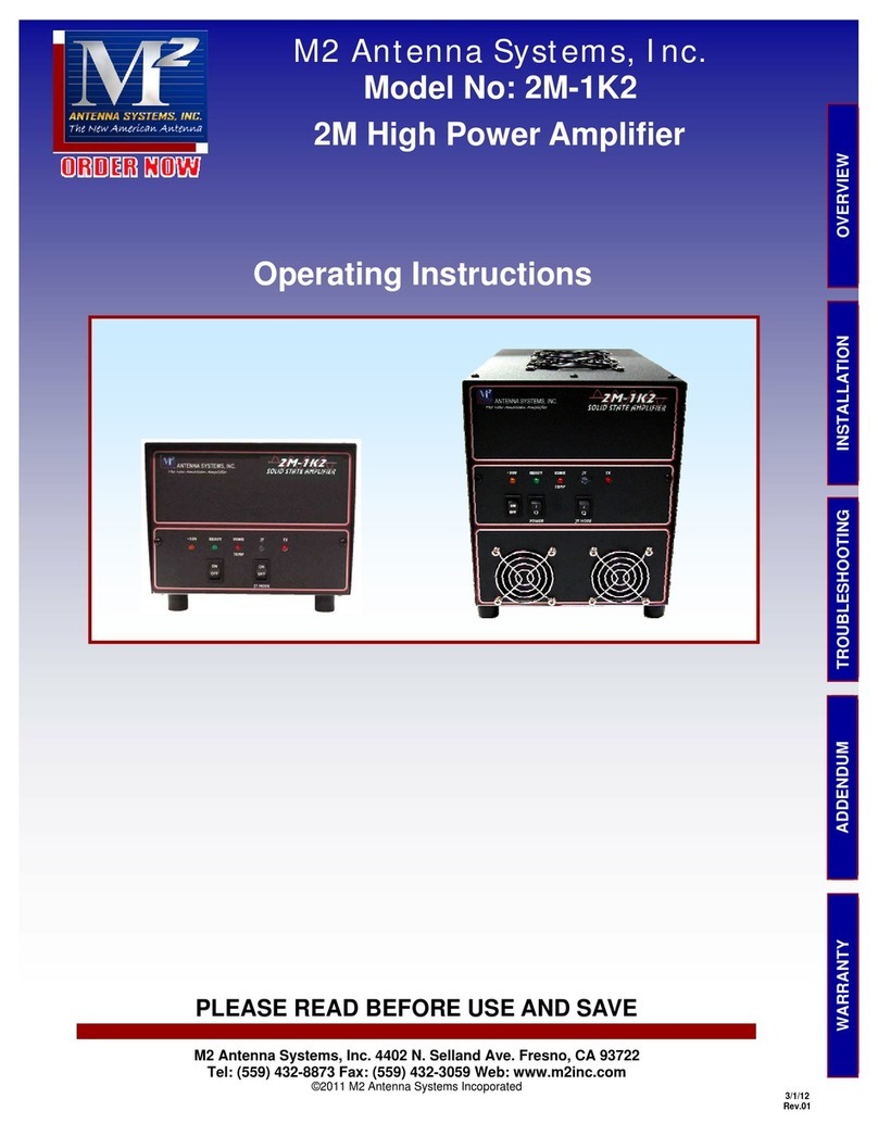 M2 Antenna Systems 2M-1K2 operating instructions