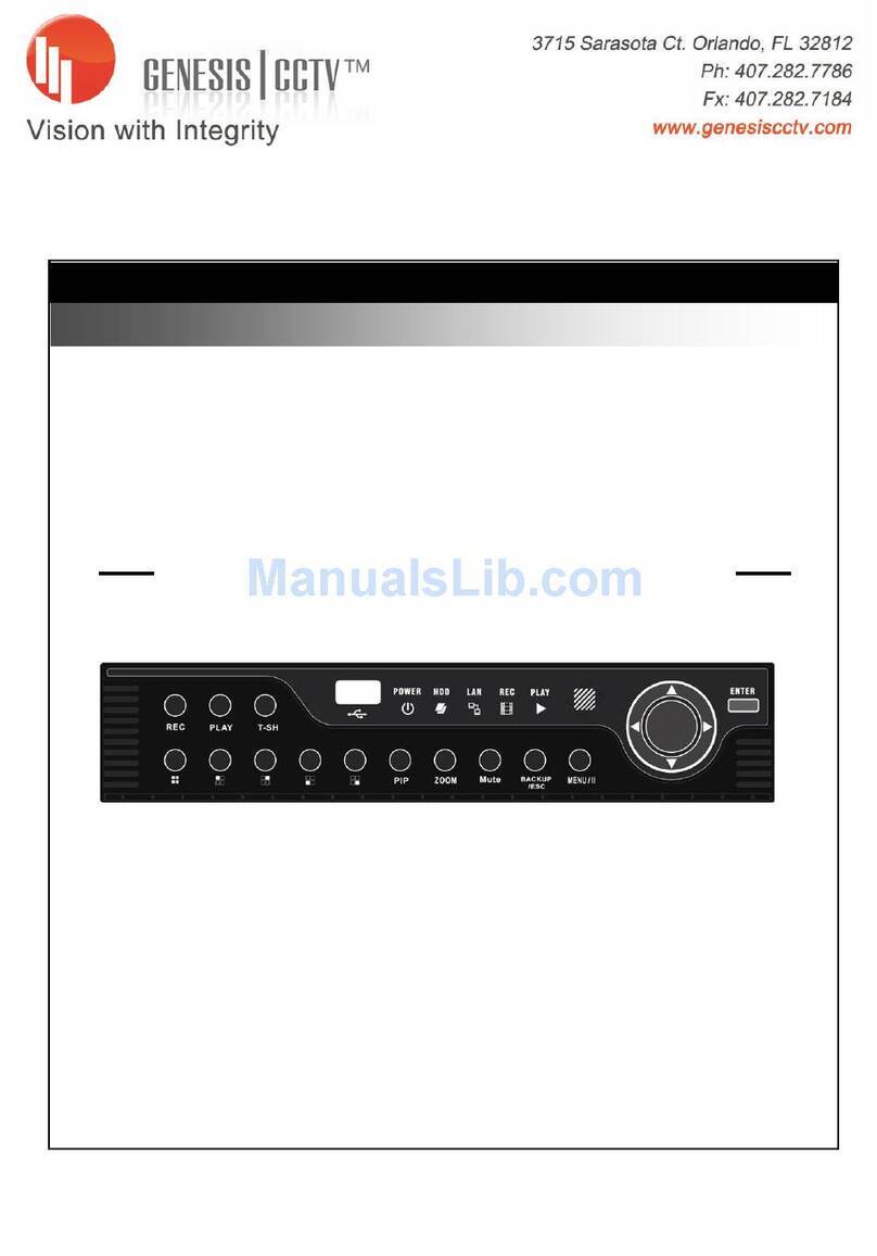Genesis DVR-HSD4000 Series User manual