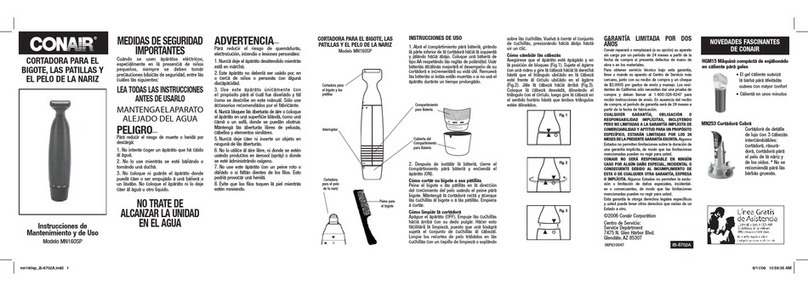 Conair MN160SP User manual Conair MN160SP User manual