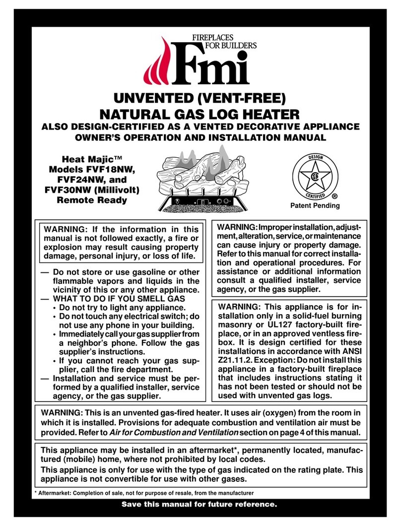 FMI Heat Majic FVF18NW User manual FMI Heat Majic FVF18NW User manual
