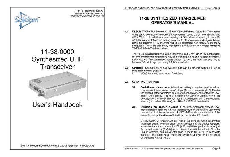 Salcom 11-38-0000 User handbook