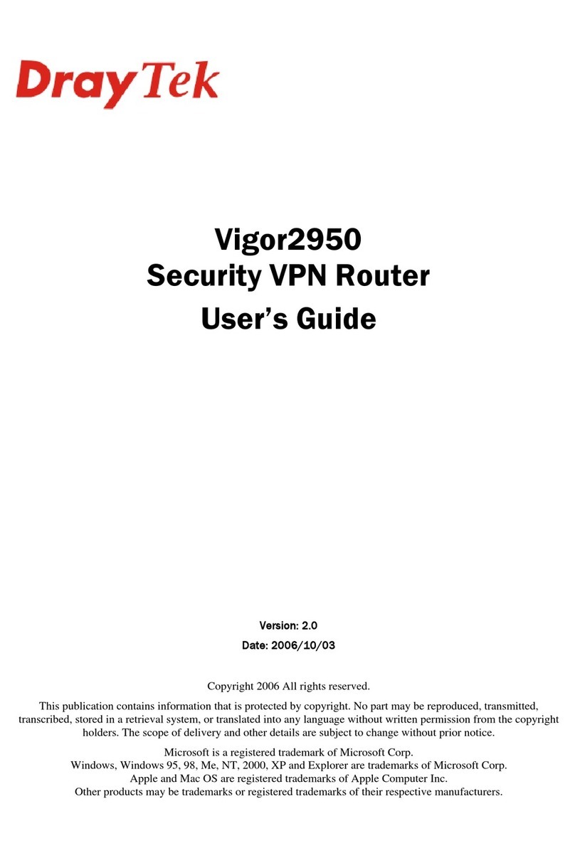Draytek VIGOR2950 User manual