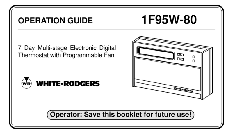 White Rodgers 1F95W-80 Operation guide