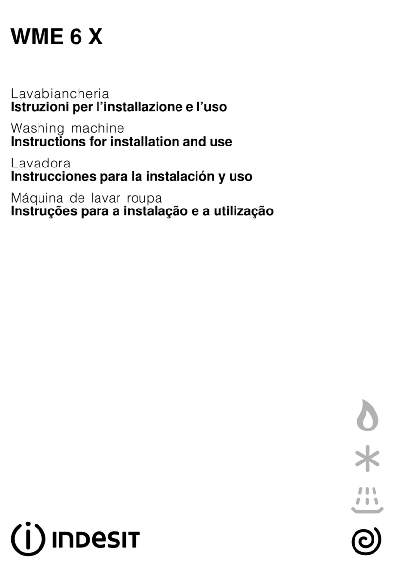 Indesit WME 6 X User manual
