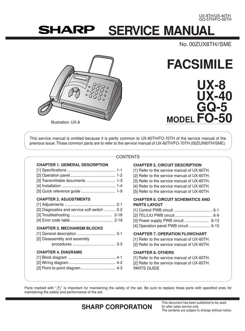 Sharp UX-8 User manual