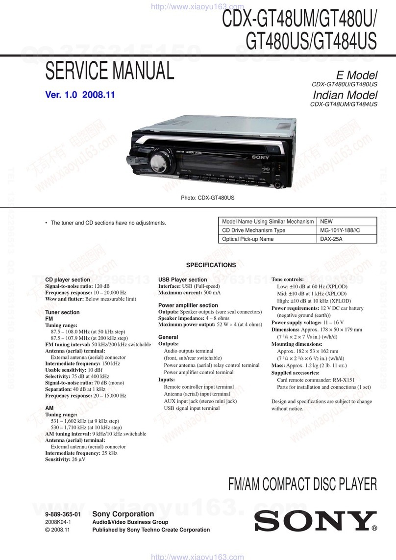 Sony CDX-GT48UM User manual