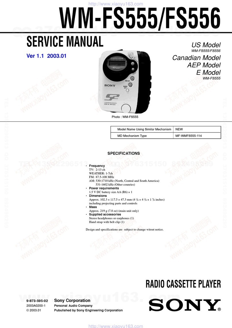 Sony WM-FS555 - S2 SPORTS WALKMAN User manual