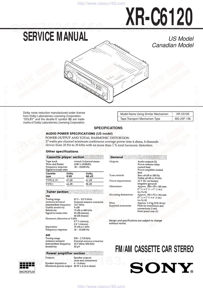 Sony XR-C6120 Service manual
