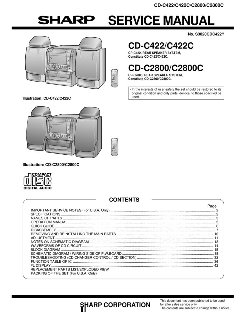 Sharp CD-C422 User manual Sharp CD-C422 User manual