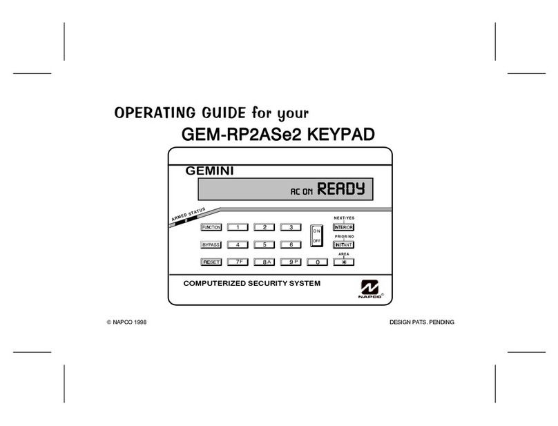 NAPCO Gemini GEM-RP2ASe2 User manual