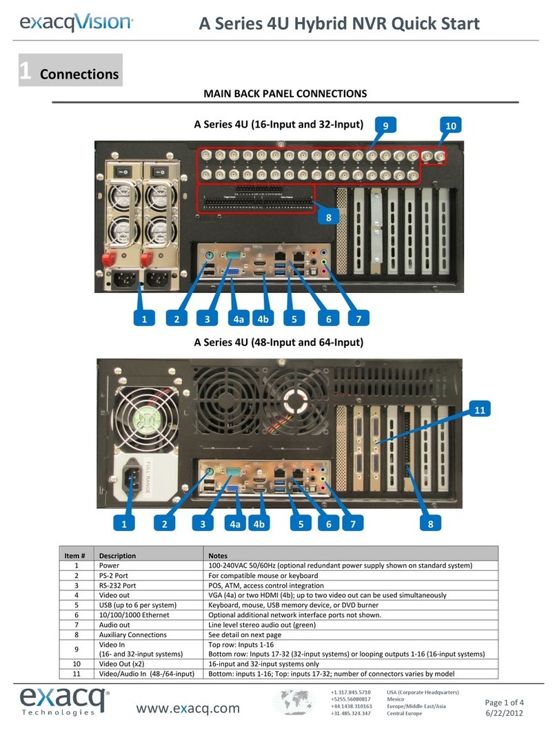 exacqVision A series quick start guide