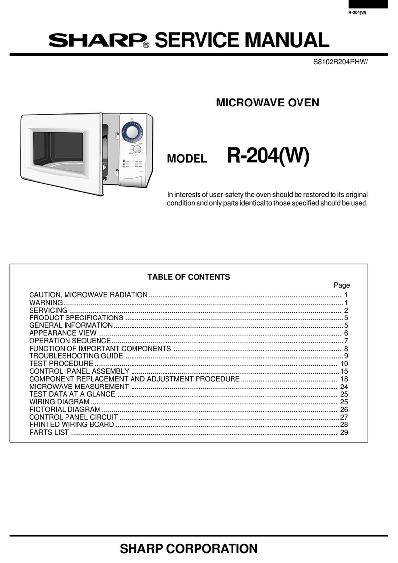 Sharp R-204 User manual