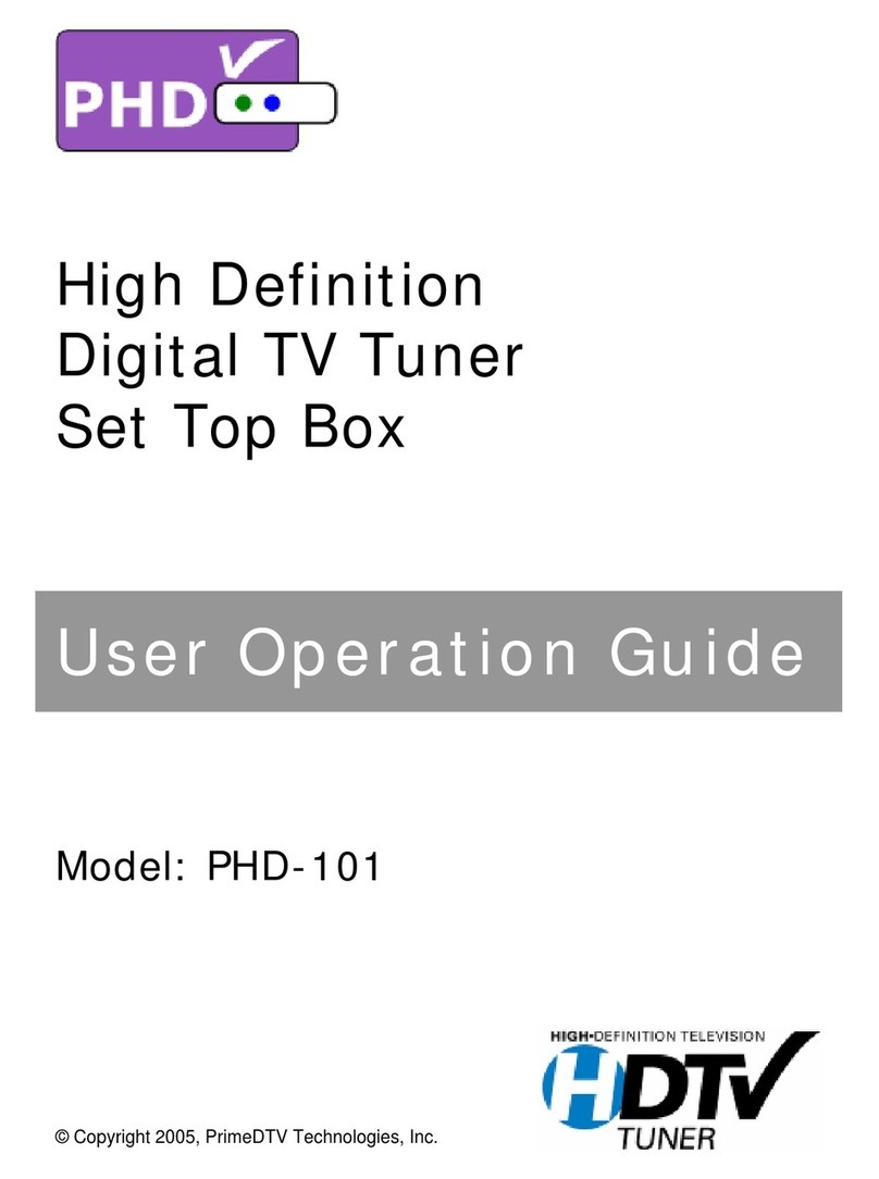 PrimeDTV Technologies PHD-101 Operation guide