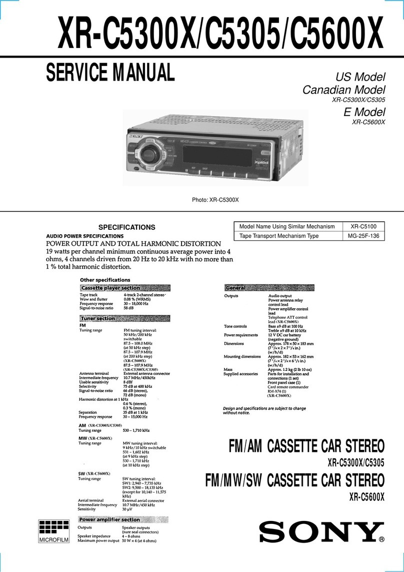 Sony XR-C5300X User manual