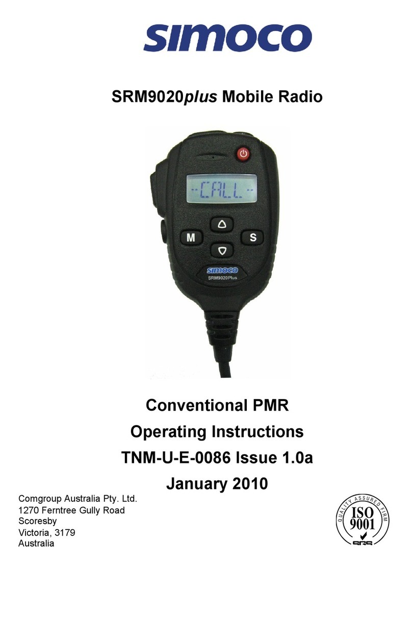 Simoco SRM9020PLUS operating instructions