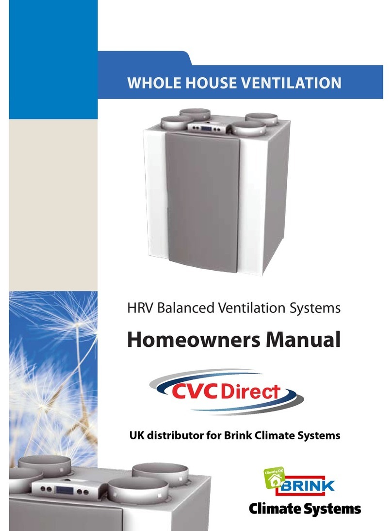 Brink HRV Balanced Homeowner's manual