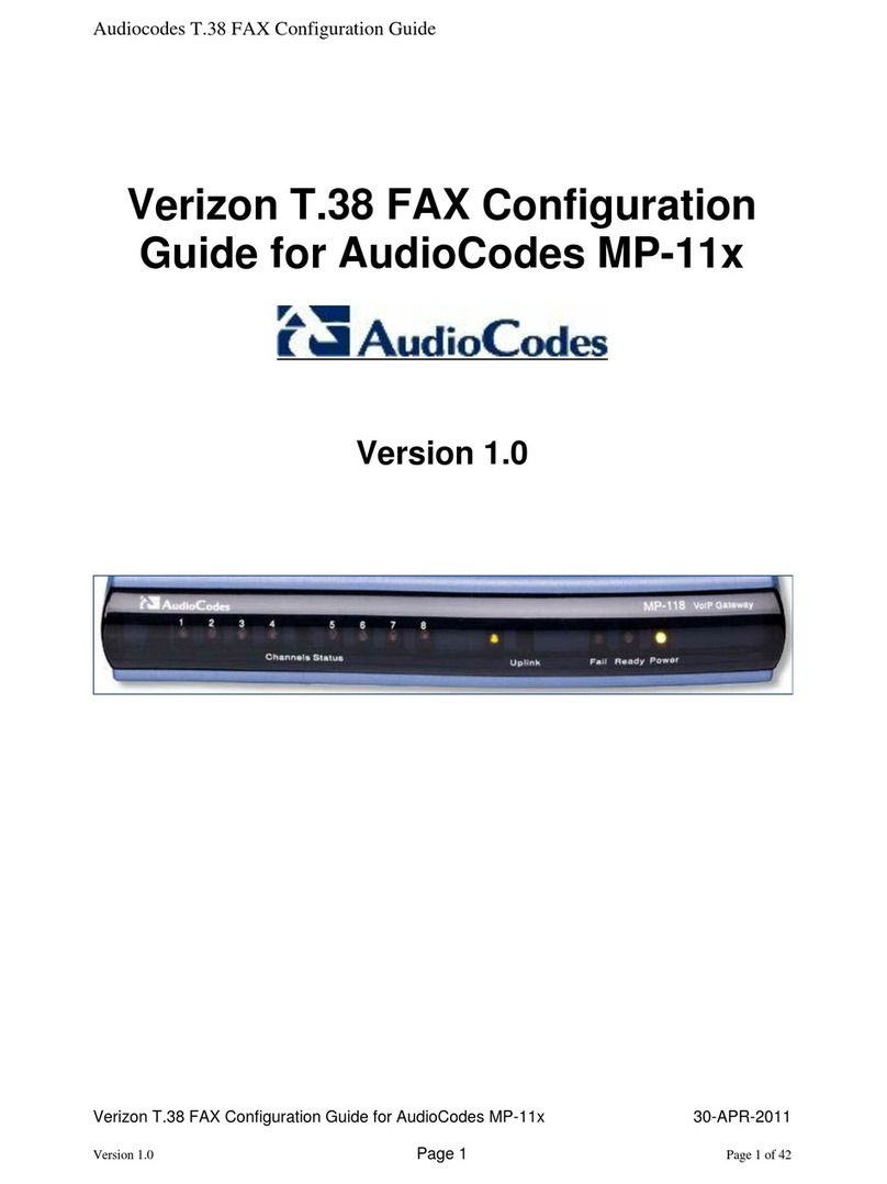 AudioCodes Media Pack MP-11x User manual