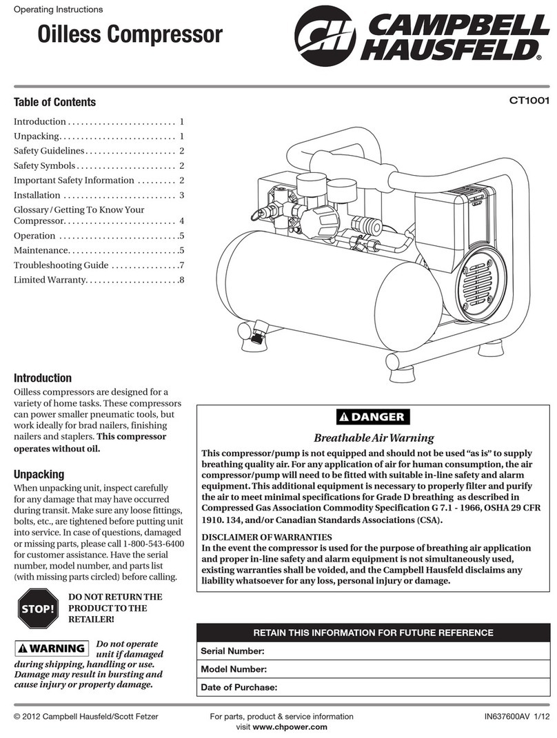 Campbell Hausfeld CT1001 User manual