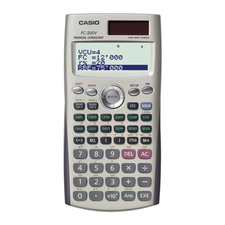 Casio Financial Consultant FC-200V User manual