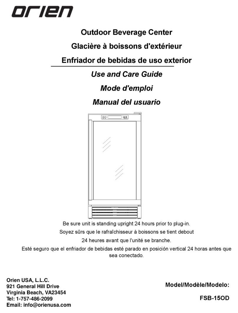 Orien FSB-15OD Use and care guide Orien FSB-15OD Use and care guide