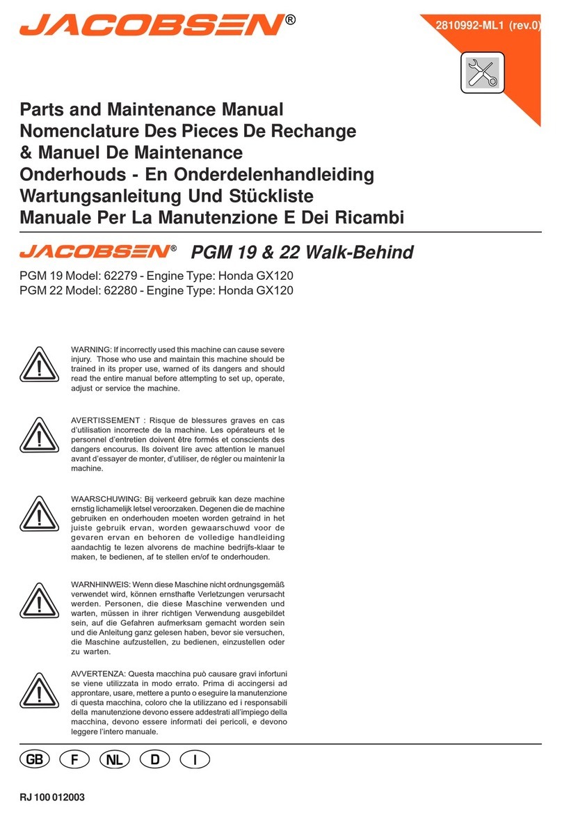 Jacobsen PGM 22 User manual