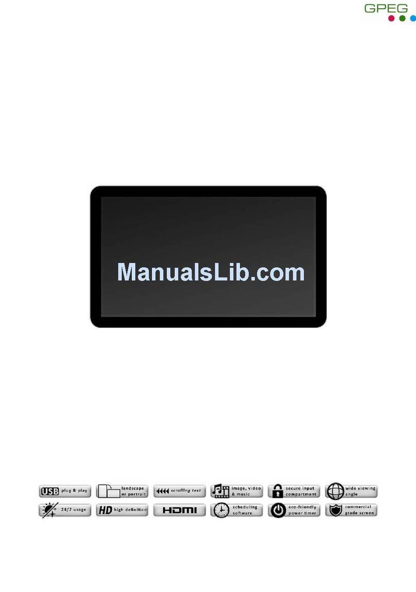GPEG Slimline High Definition Digital Advertising... User manual