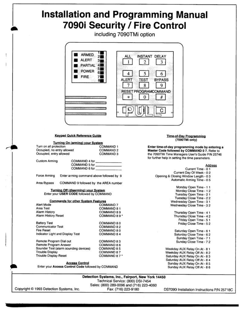 Detection Systems 7090i Installation guide Detection Systems 7090i Installation guide