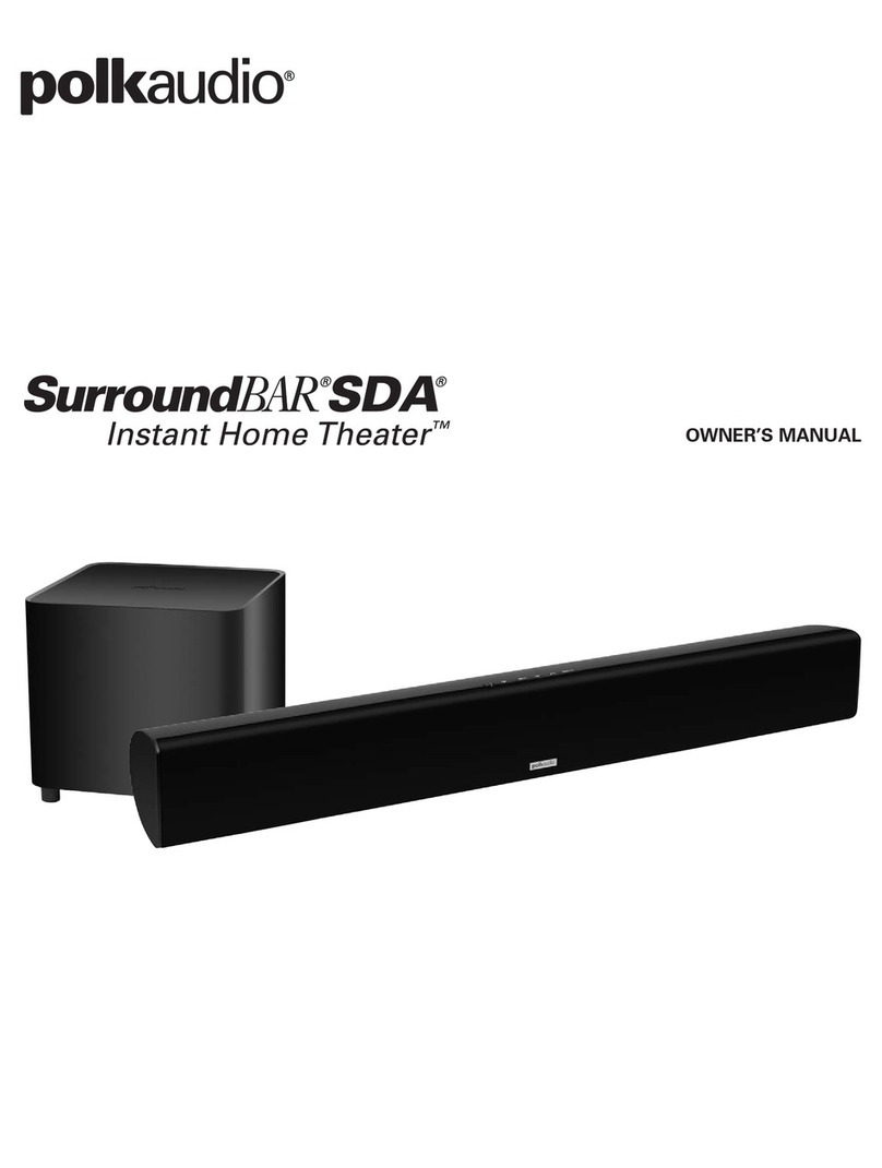 Polk Audio SurroundBAR SDA Instant Home Theater owner's manual