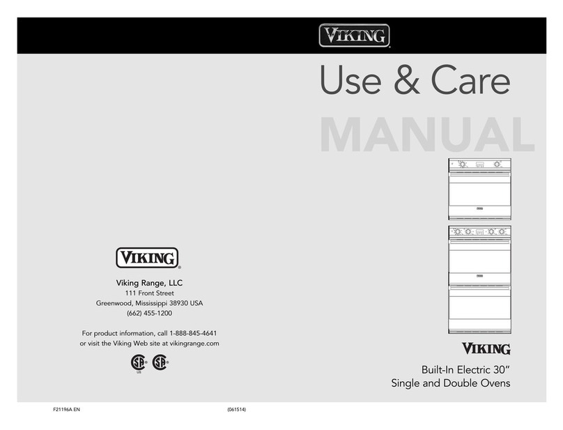 Viking Range Built-In Electric 30" Single and Double... User manual