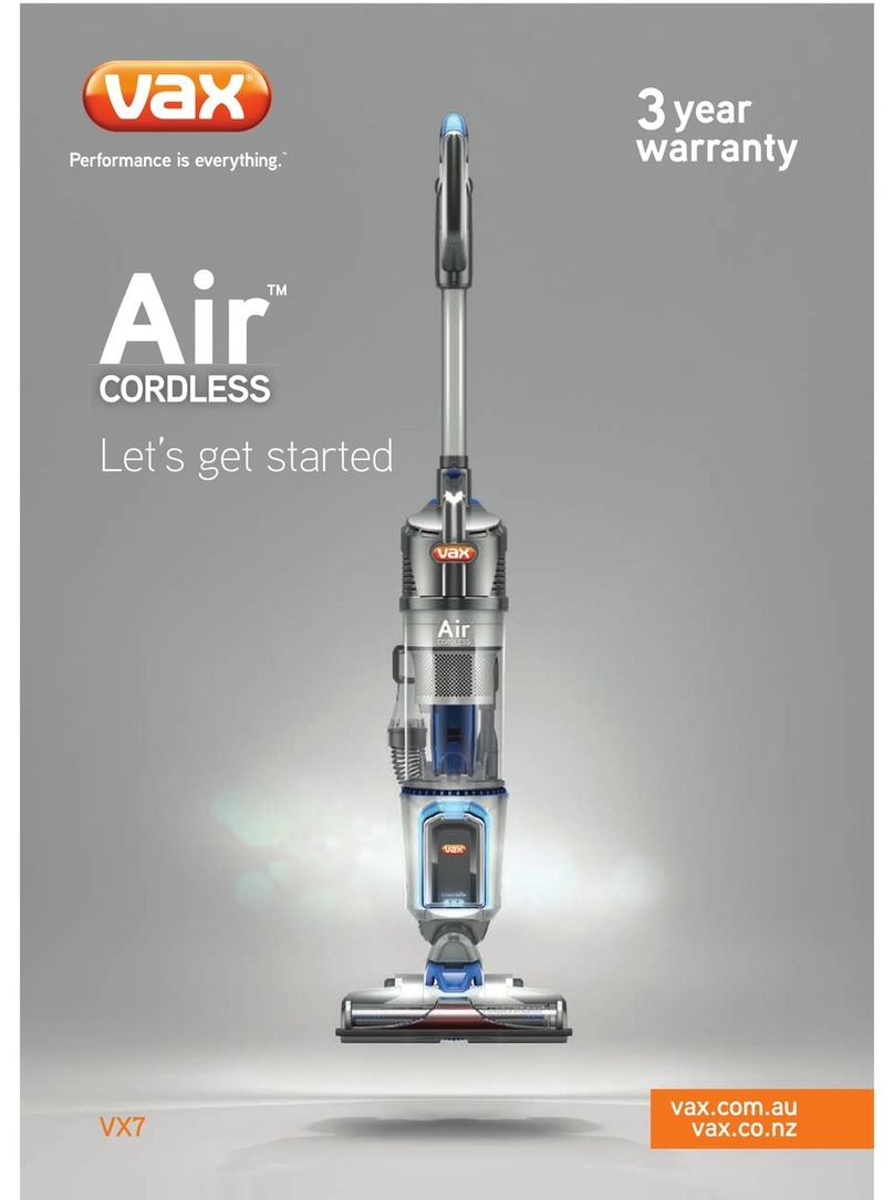 Vax Air cordless VX7 Installation instructions