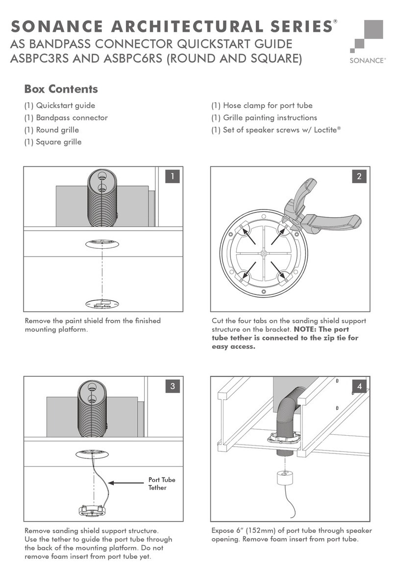 Sonance SONANCE ARCHITECTURAL SERIES ASBPC3RS User manual