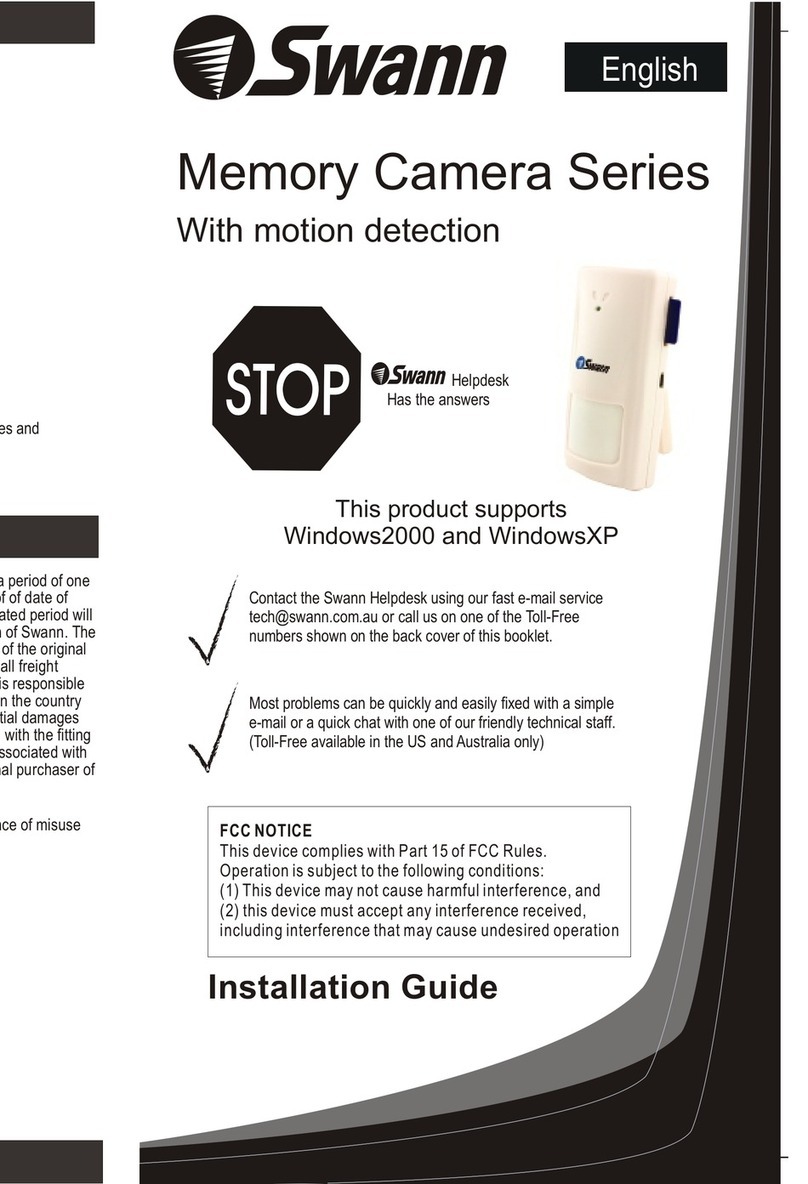 Swann Memory Camera Series User manual Swann Memory Camera Series User manual