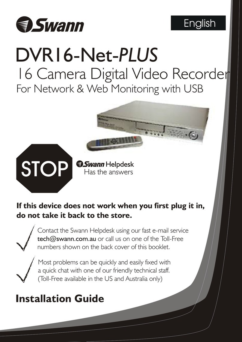Swann DVR16-NET-PLUS User manual